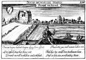 Sclossansicht auf einem Kupferstich von 1678
